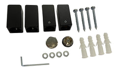 Fixing set matt black for decorative radiator Tower