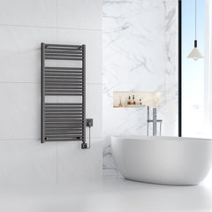 Elara elektrische radiator Smart WiFi 118,5 x 60 cm gunmetal PVD