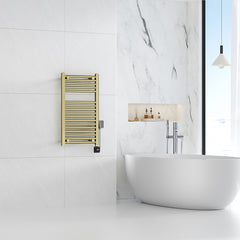 Wiesbaden Elara elektrische radiator Smart WiFi 76,6 x 45 cm geborsteld messing PVD