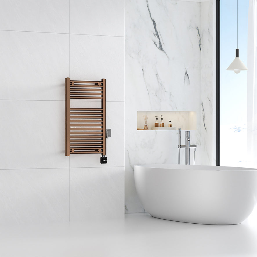 Elara elektrische radiator Smart WiFi 76,6 x 45 cm geborsteld brons koper PVD