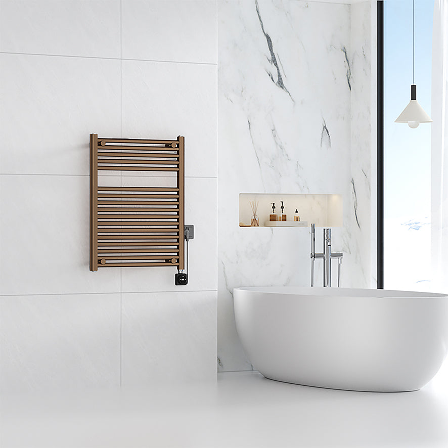 Elara elektrische radiator Smart WiFi 76,6 x 60 cm geborsteld brons koper PVD