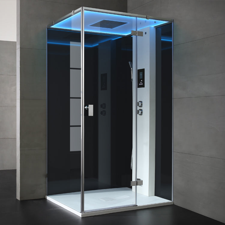 AWT Dampfdusche LD207F15 schwarz 120x90 rechts