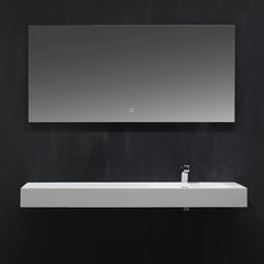 StoneArt Wastafel LP4514R - glanzend wit - 140x48 cm