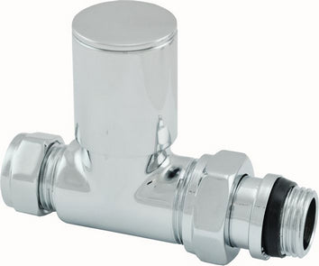 luxury radiator valve 1/2''x15 (M22) compression straight chrome