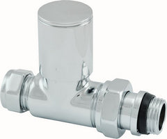 luxury radiator valve 1/2''x15 (M22) compression straight chrome