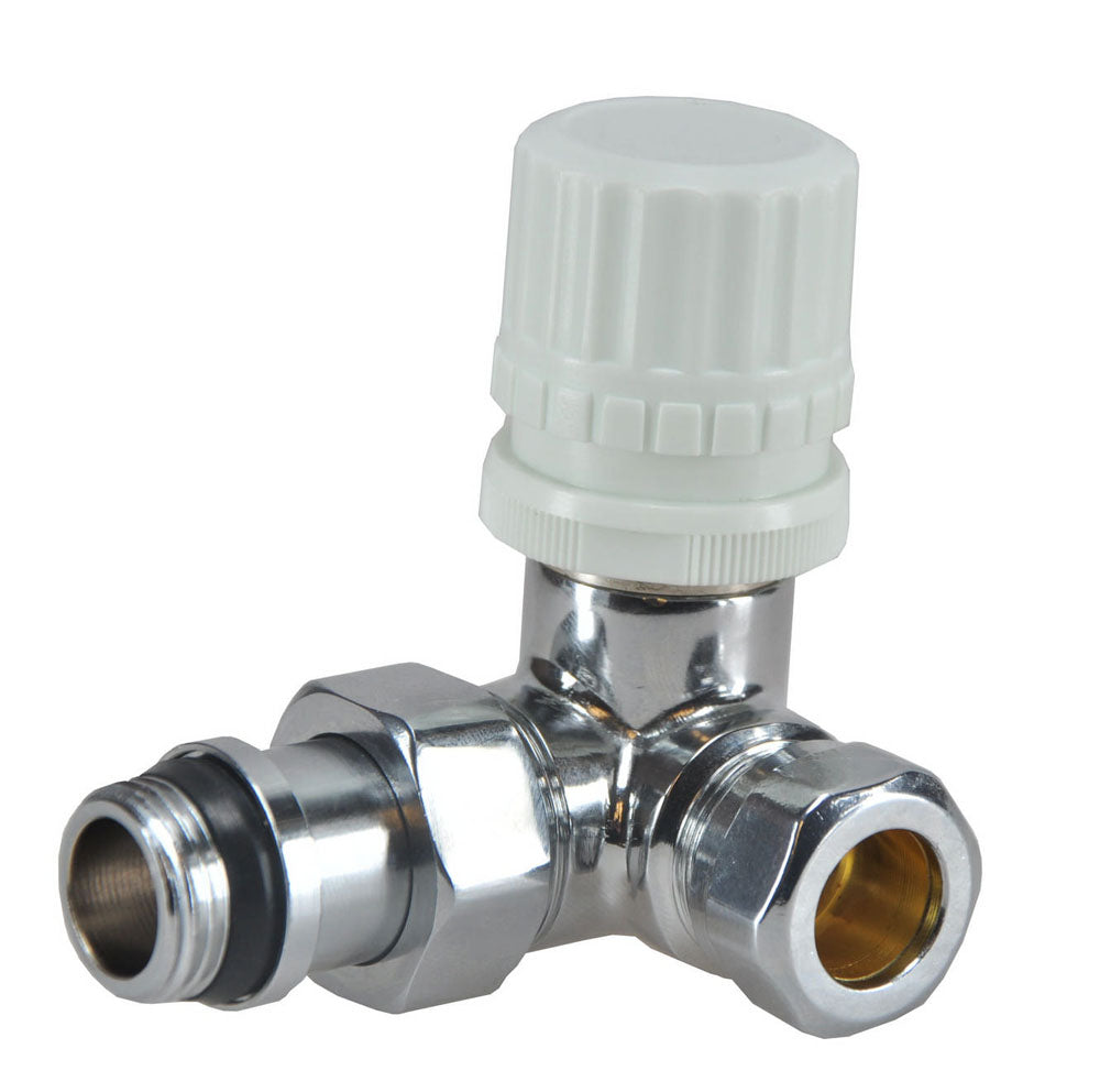 luxury thermostatic valve 1/2''x15 (M22) compression angled left chrome