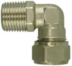 Radiator coupling 1/2x15 compression right-angle nickel-plated