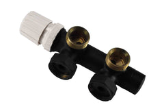 thermostatic 3/4 angled-left manifold matt black