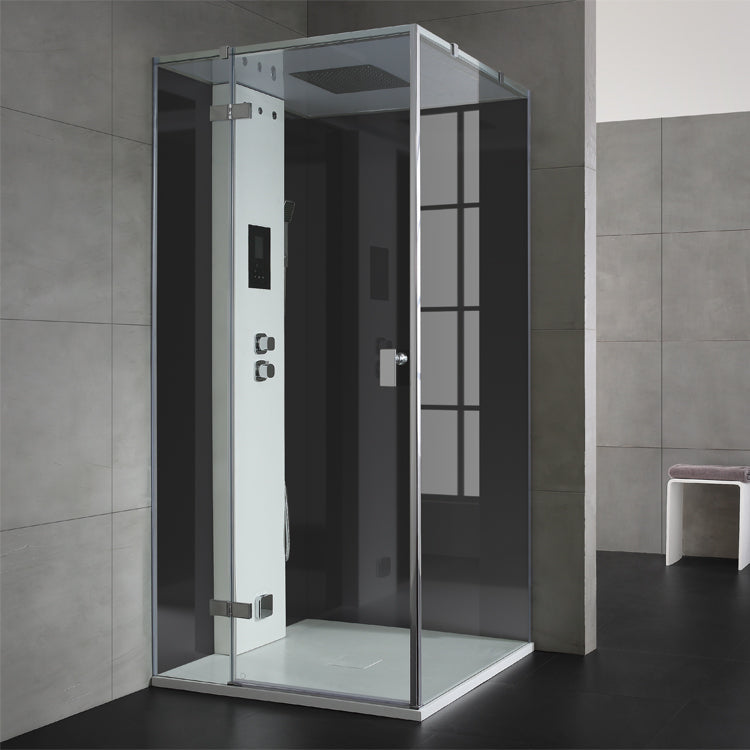 AWT Dampfdusche LD206F15 schwarz 100x100 links