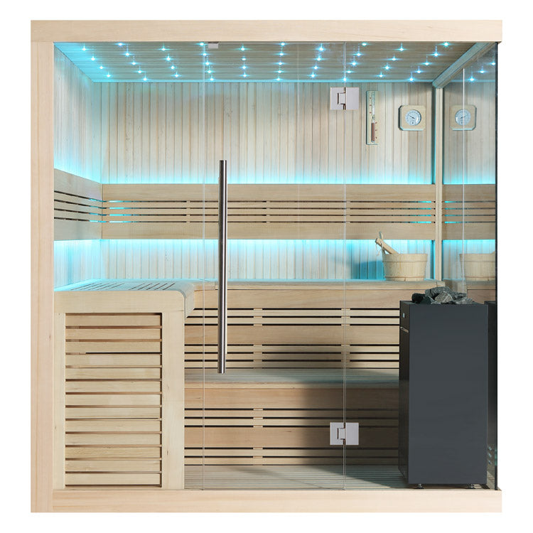 AWT Sauna B1115B Hemlock 200x200 9kW EOS BiO-Cubo