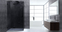 AWT Duschabtrennung LAS1500-B schwarz 150x90 links