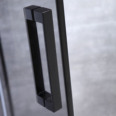 AWT Duschabtrennung LBR0906-B zwart 90x90 links