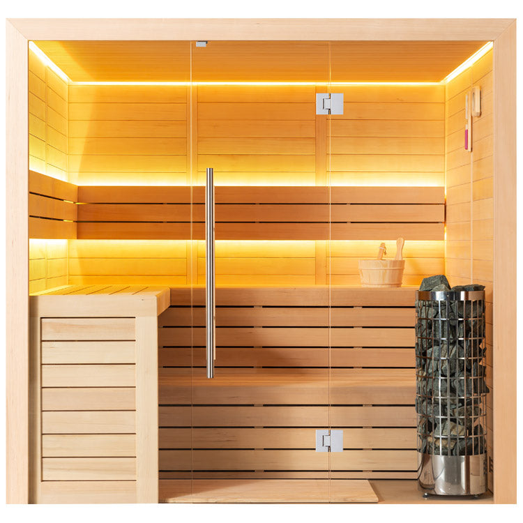 AWT Sauna E1612A Hemlock 220x200 9kW Cilindro