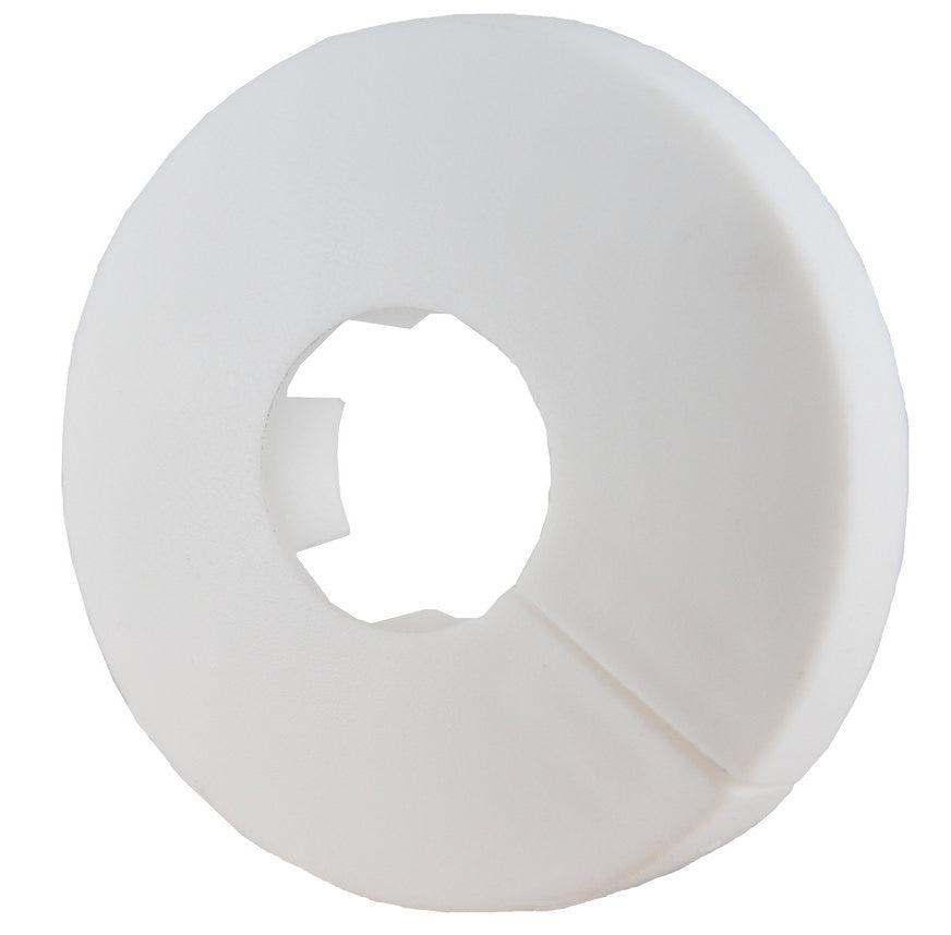 Clamp rosette round 16 mm white