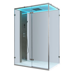 AWT Dampfdusche LD111F15 silber 150x90 links
