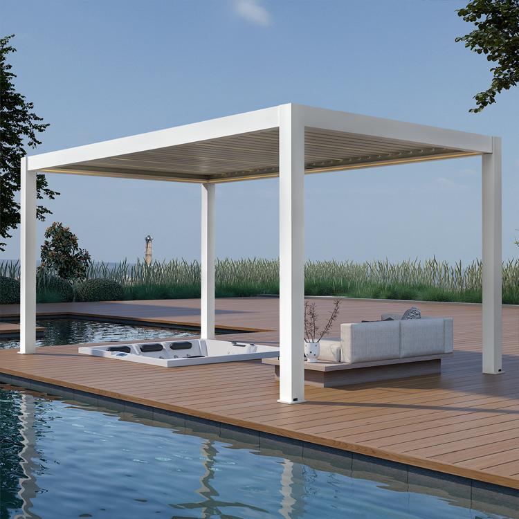 AWT Pergola extreem - wit/antraciet - elektrisch