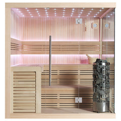 AWT Sauna E1115C Hemlock 180x180 9kW Cilindro