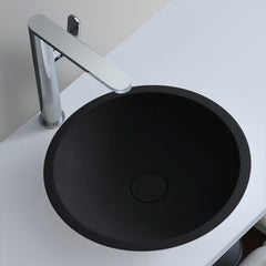 StoneArt Wastafel LC116 -mat  zwart - 38x38cm
