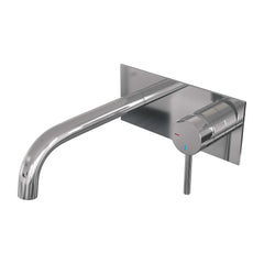 Brauer Edition inbouw wastafelkraan - gebogen uitloop - achterplaat - hendel rechts - chroom - 5-CE-004-B2
