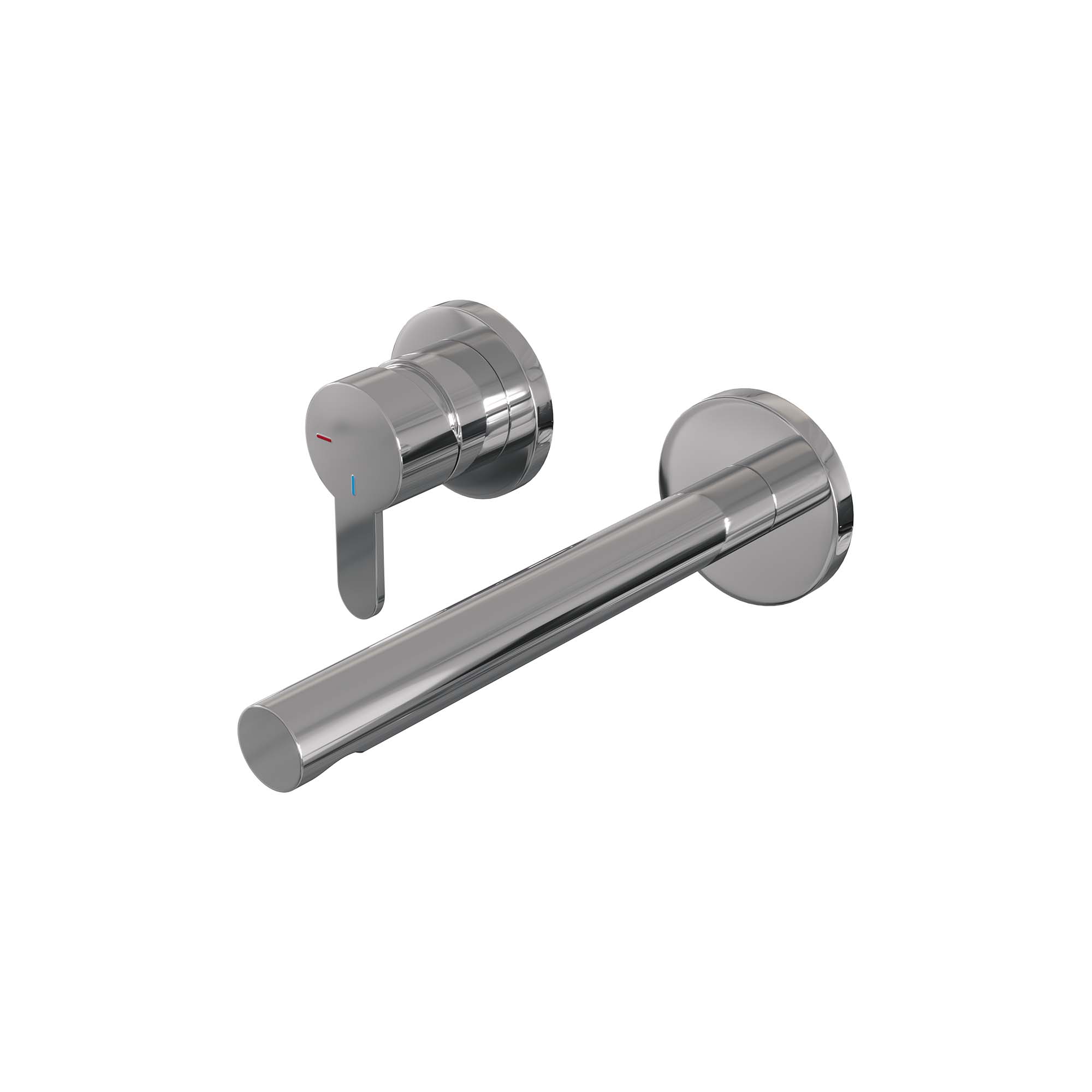 Brauer Edition inbouw wastafelkraan - rechte uitloop - rozetten - hendel links - Mat Zwart - 5-S-083-S4-65