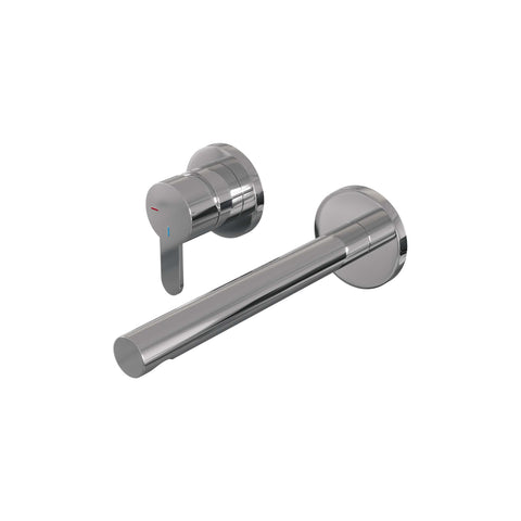Brauer Edition inbouw wastafelkraan - rechte uitloop - rozetten - hendel links - Mat Zwart - 5-S-083-S4-65