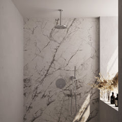 Brauer Edition inbouw regendoucheset 3-weg rond - 20cm hoofddouche - plafondarm - staafhanddouche - wandhouder - chroom