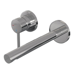 Brauer Stripe inbouw wastafelkraan - rechte uitloop - rozetten - hendel 1 links - chroom