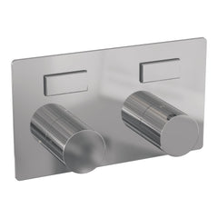 Brauer Stripe 2-weg inbouwthermostaat met drukknoppen - chroom