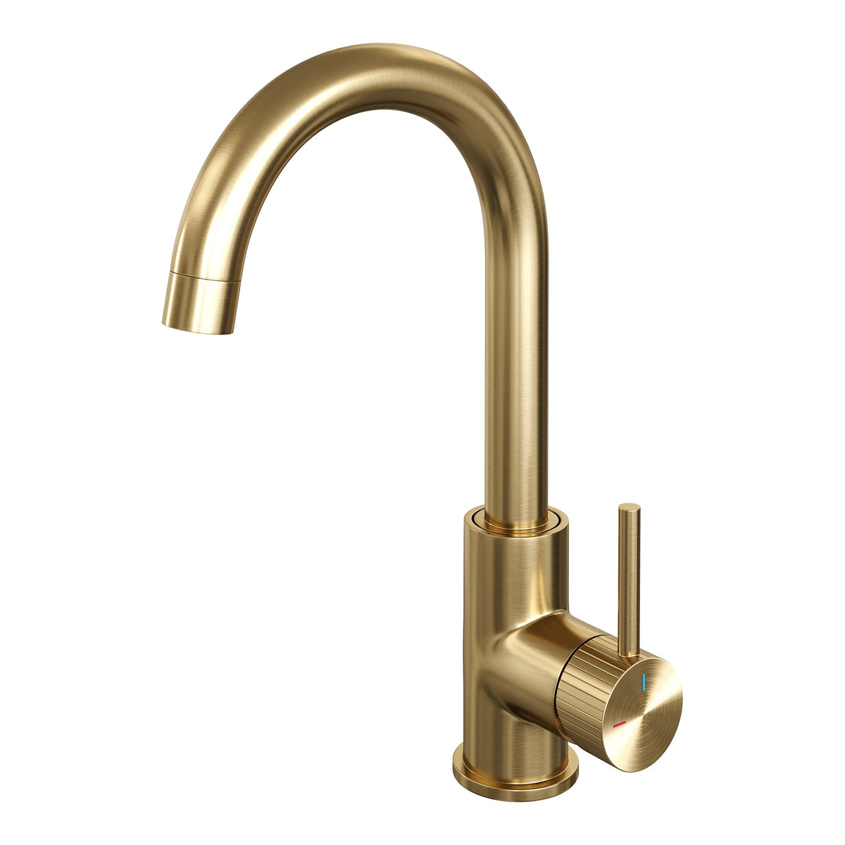 Brauer Stripe wastafelkraan hoog - Geborsteld Goud PVD
