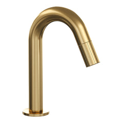 Brauer Stripe fonteinkraan met gebogen uitloop - Geborsteld Goud PVD