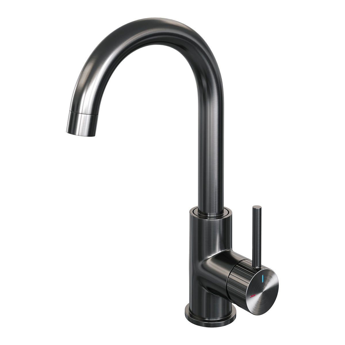 Brauer Stripe wastafelkraan hoog - Geborsteld Gunmetal PVD