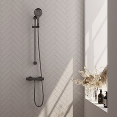 Brauer Edition glijstangset - 3 standen handdouche - Geborsteld Gunmetal PVD