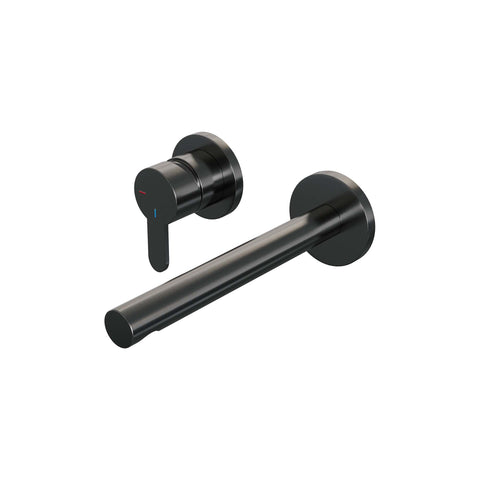 Brauer Edition inbouw wastafelkraan - rechte uitloop - rozetten - hendel links - Mat Zwart - 5-S-083-S4-65