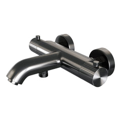 Brauer Stripe opbouw bad thermostaatkraan - Geborsteld Gunmetal PVD