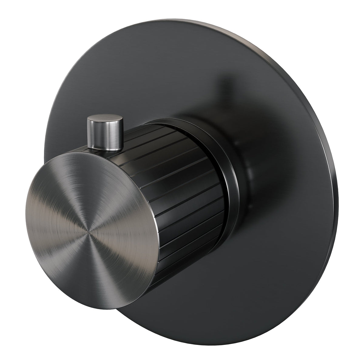 Brauer Stripe inbouwthermostaat - Geborsteld Gunmetal PVD