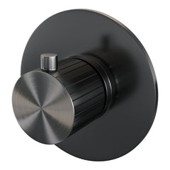 Brauer Stripe inbouwthermostaat - Geborsteld Gunmetal PVD