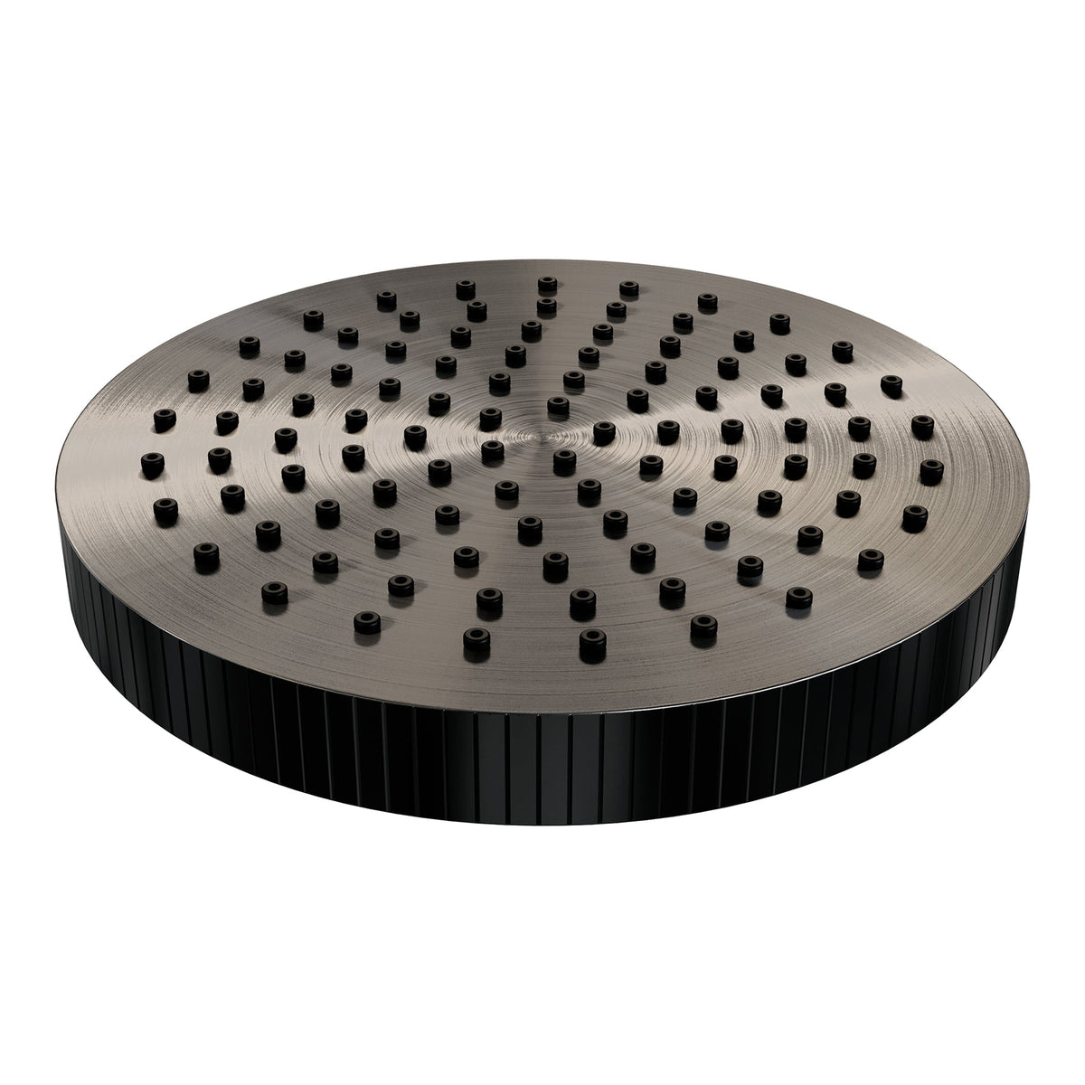 Brauer Stripe hoofddouche 25cm - Geborsteld Gunmetal PVD