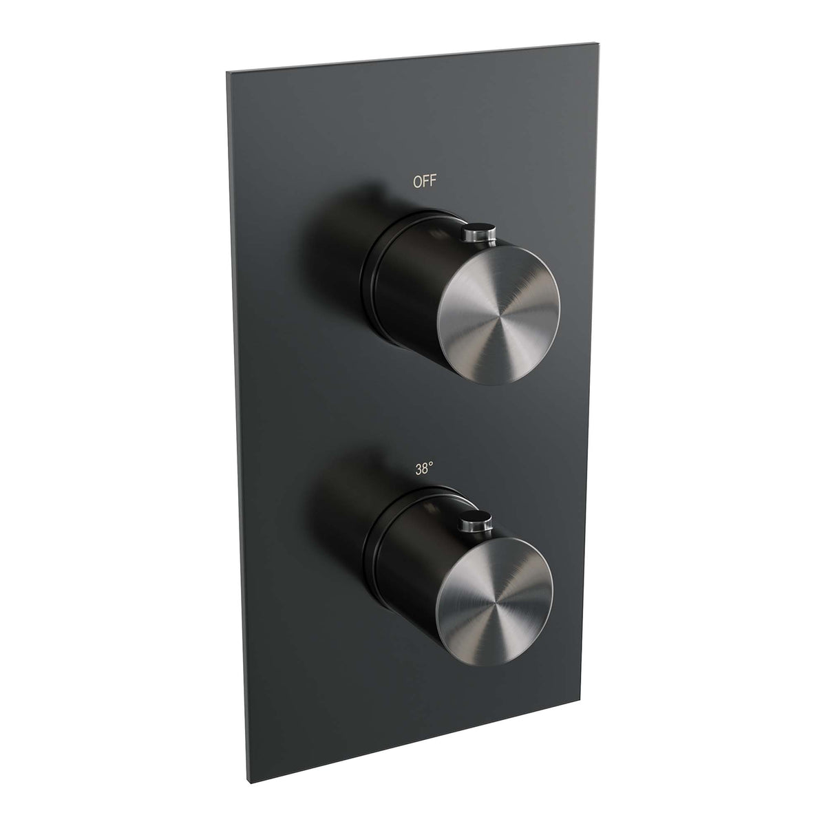 Brauer Edition inbouwthermostaat 3-weg met omstel Geborsteld Gunmetal PVD