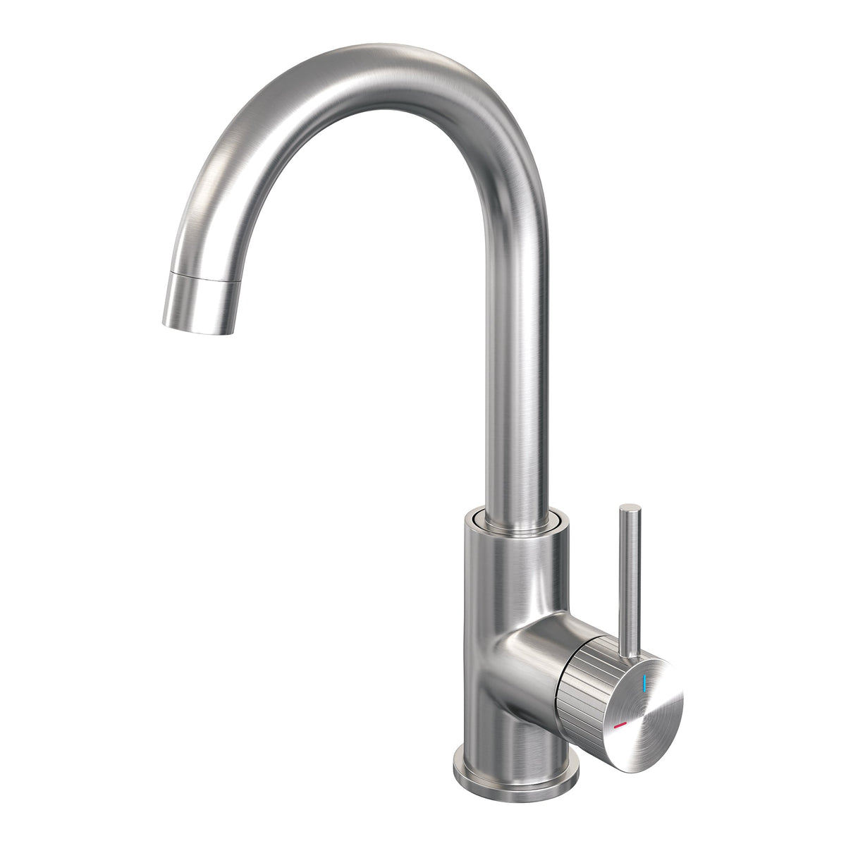 Brauer Stripe wastafelkraan hoog - geborsteld RVS PVD