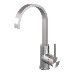 Brauer Stripe wastafelkraan hoog cascade - geborsteld RVS PVD