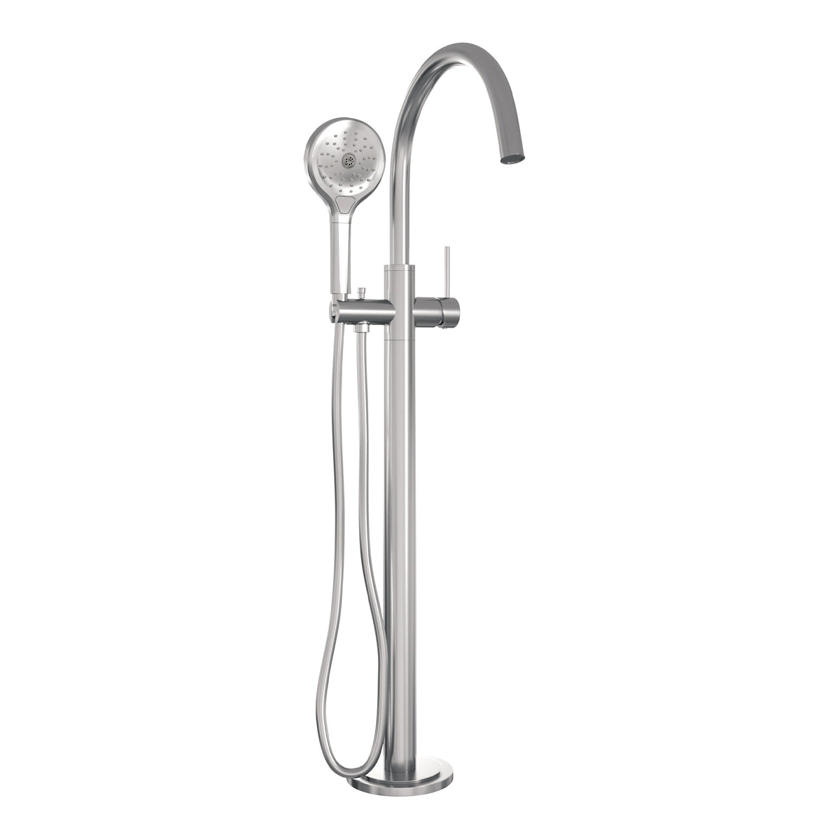 Brauer Edition vrijstaande badkraan - 3 standen handdouche - geborsteld RVS PVD