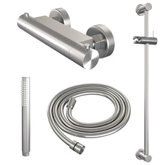 Brauer Brushed Edition glijstangset - staafhanddouche - RVS geborsteld PVD - 5-NG-044-1