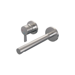 Brauer Edition inbouw wastafelkraan - rechte uitloop - rozetten - hendel links - Geborsteld RVS PVD - 5-NG-083-S1-65