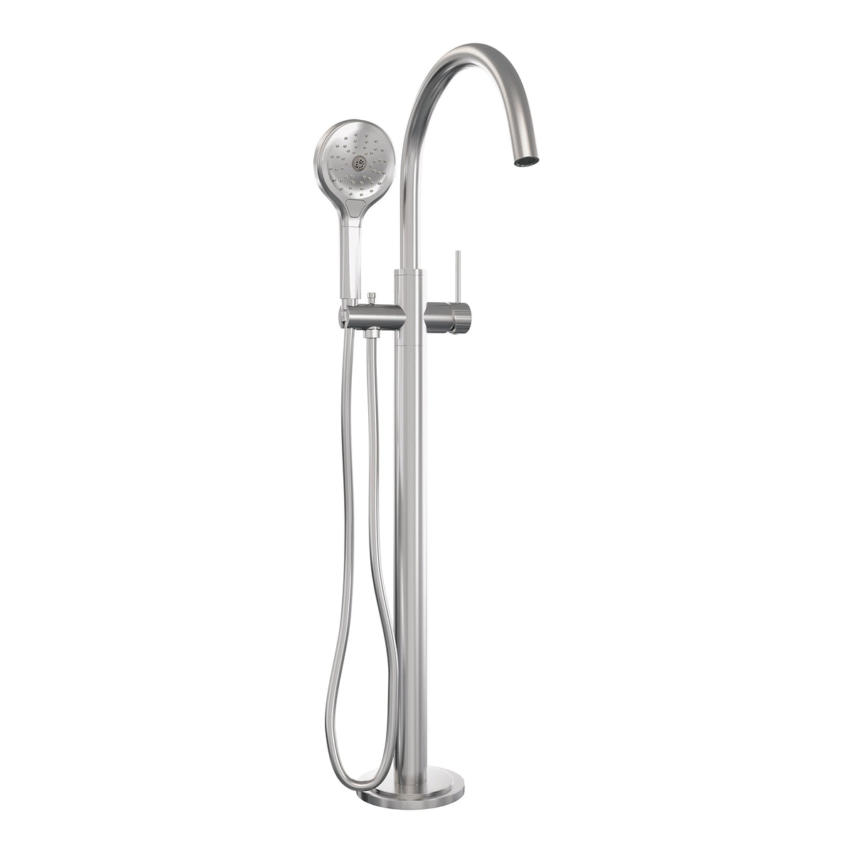 Brauer Stripe vrijstaande badmengkraan - 3-standen handdouche - geborsteld RVS PVD