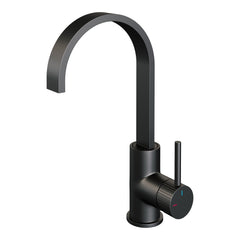 Brauer Stripe wastafelkraan hoog cascade - Mat Zwart