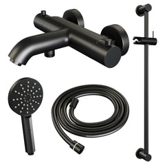 Brauer Edition badthermostaat Glijstangset - 3 standen handdouche - Mat Zwart