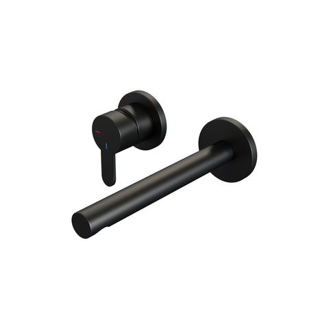 Brauer Edition inbouw wastafelkraan - rechte uitloop - rozetten - hendel links - Mat Zwart - 5-S-083-S4-65