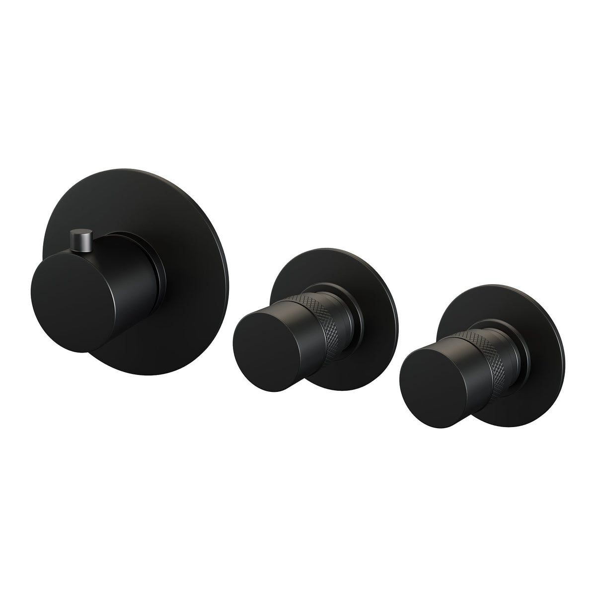 Brauer Edition inbouwthermostaat met 2 stopkranen Mat Zwart