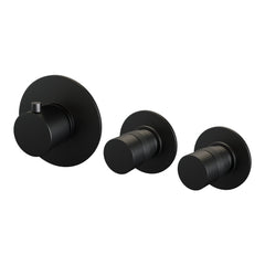 Brauer Edition inbouwthermostaat met 2 stopkranen Mat Zwart