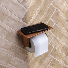 BRAUER Toiletrolhouder met planchet koper geborsteld PVD